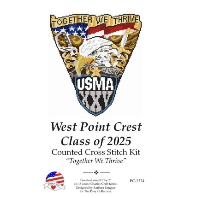 Preorder West Point Class of 2025 CREST Cross Stitch Kit Daughters