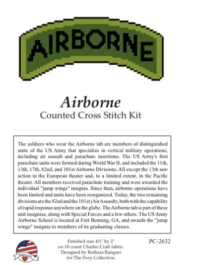Airborne Tab Cross Stitch Kit