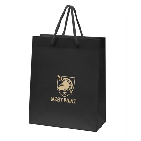 Black West Point Gift Bag,  with Athletic Shield, 8" by 10"