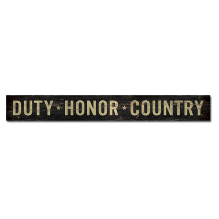 “Duty, Honor, Country” Doorway Plank Sign, 4 x 36
