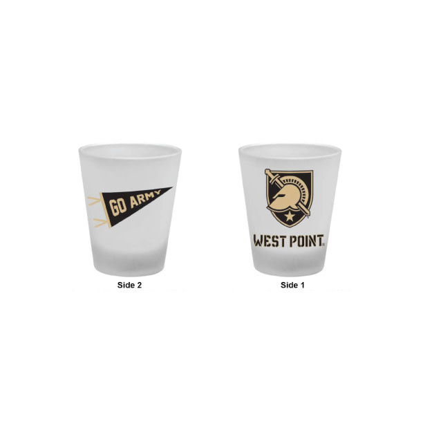 Go Army Pennant Frosted Shot Glass