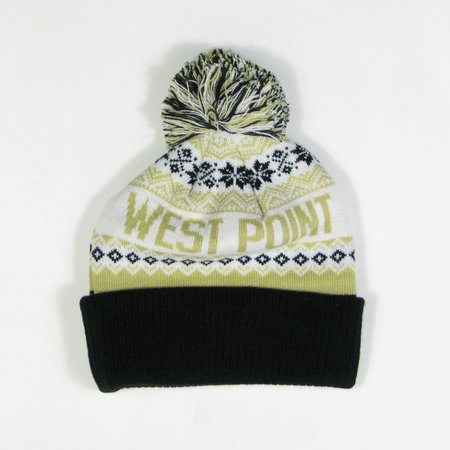 League Collegiate West Point North Pole Knit In Cuff Beanie with Pom