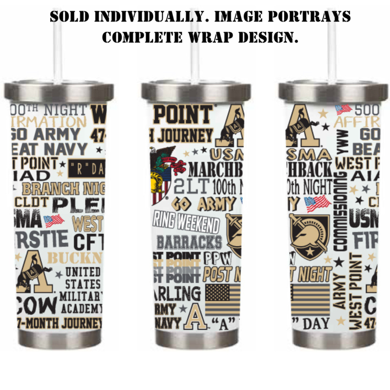 West Point "47-Month Journey" Stainless Steel Tumbler, 24 ounce