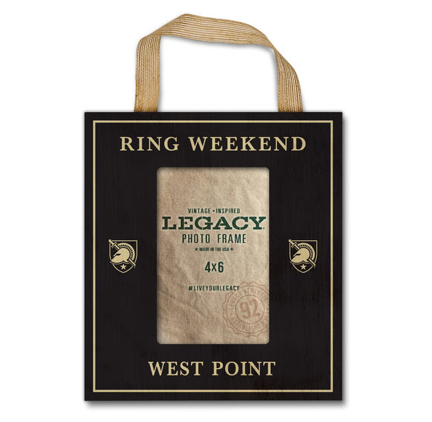 Ring Weekend/West Point Vertical Ribbon Picture Frame, holds 4" x 6" Photo