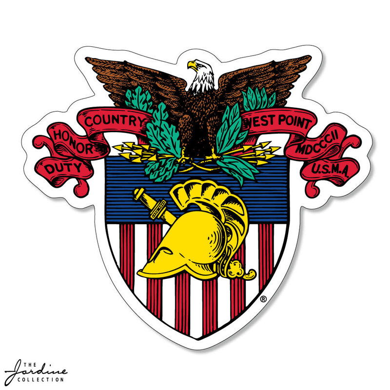 Textured Sticker, West Point Crest, 5 inch