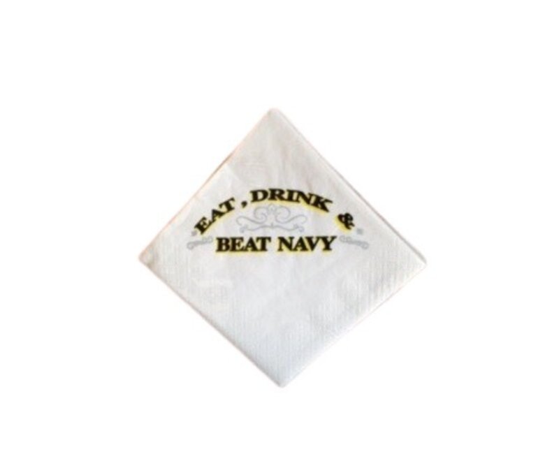 "Eat, Drink and Beat Navy" Napkins (36 per pack/Cocktail Size)