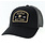 League Collegiate USMA/Mesh Baseball Cap with Custom Patch, Black/Gray