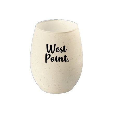 Gold Speckled Frosted Stemless West Point Granite Wine Glass
