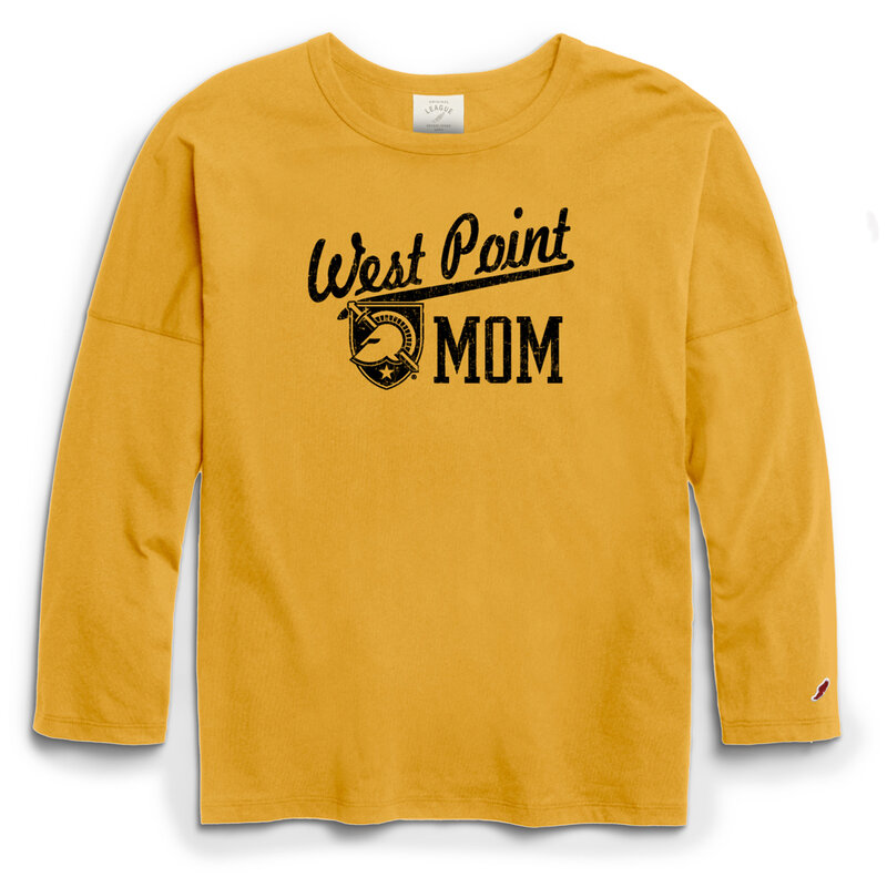 League Collegiate "West Point Mom"/Clothesline Cotton Oversized L/S Tee