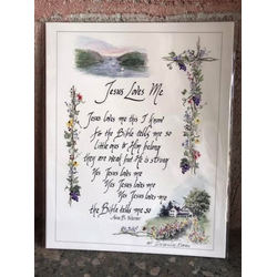 “Jesus Loves Me," 8 x 10 inch print