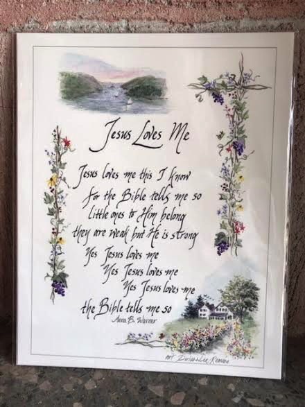 “Jesus Loves Me," 8 x 10 inch print