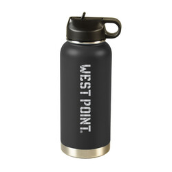 20oz Black Laser Etched Water Bottle UMSA West Point