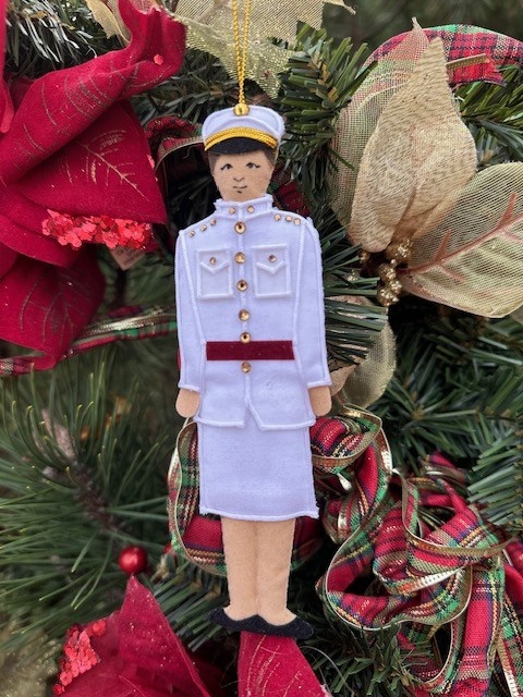 St. Nicholas Co. Female Cadet Ornament in India Whites, Caucasian