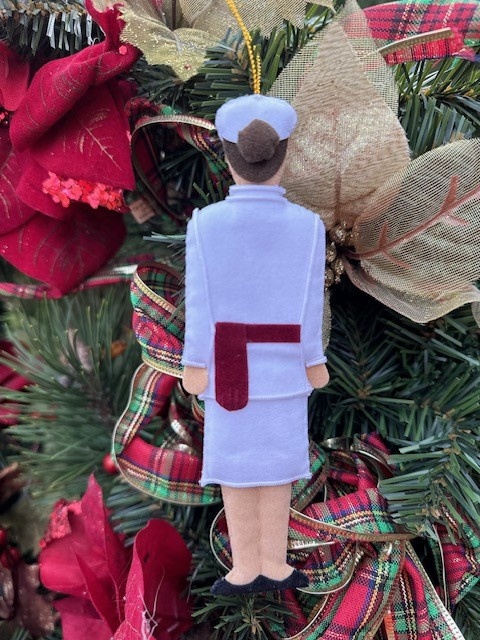 St. Nicholas Co. Female Cadet Ornament in India Whites, Caucasian