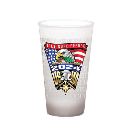 West Point Class of 2024 Frosted Pint Glass, 16 ounce