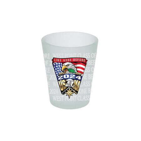 West Point Class of 2024 Frosted Shot Glass, 1.5 ounce