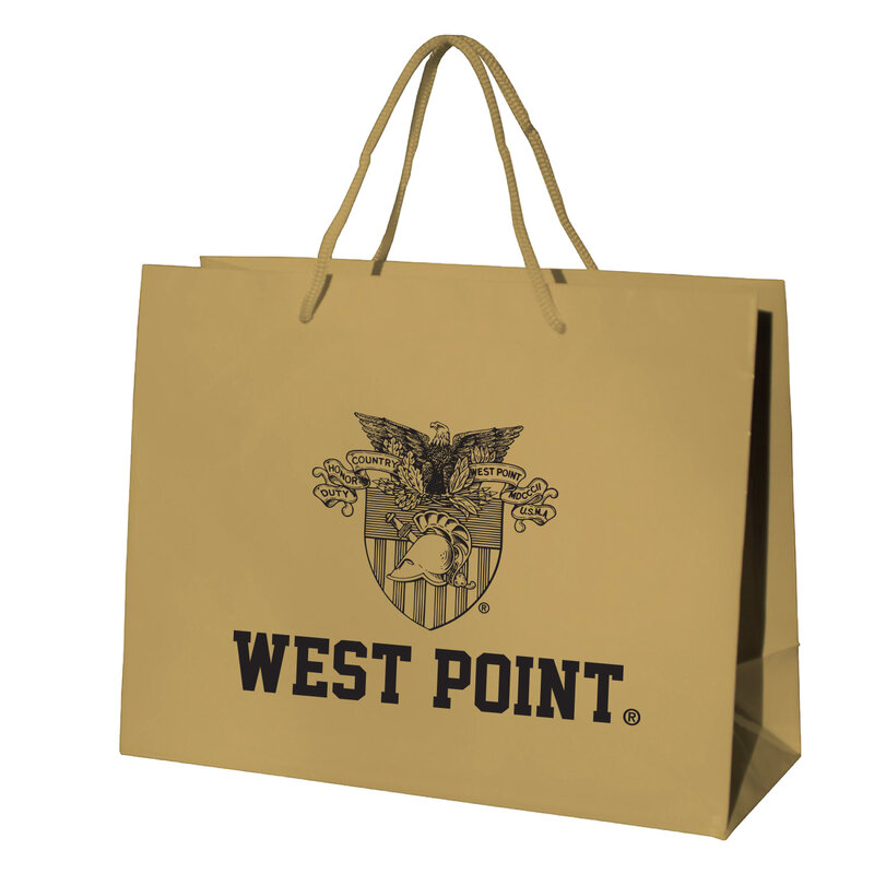 Gold West Point Gift Bag, with Crest,  13" by 10"