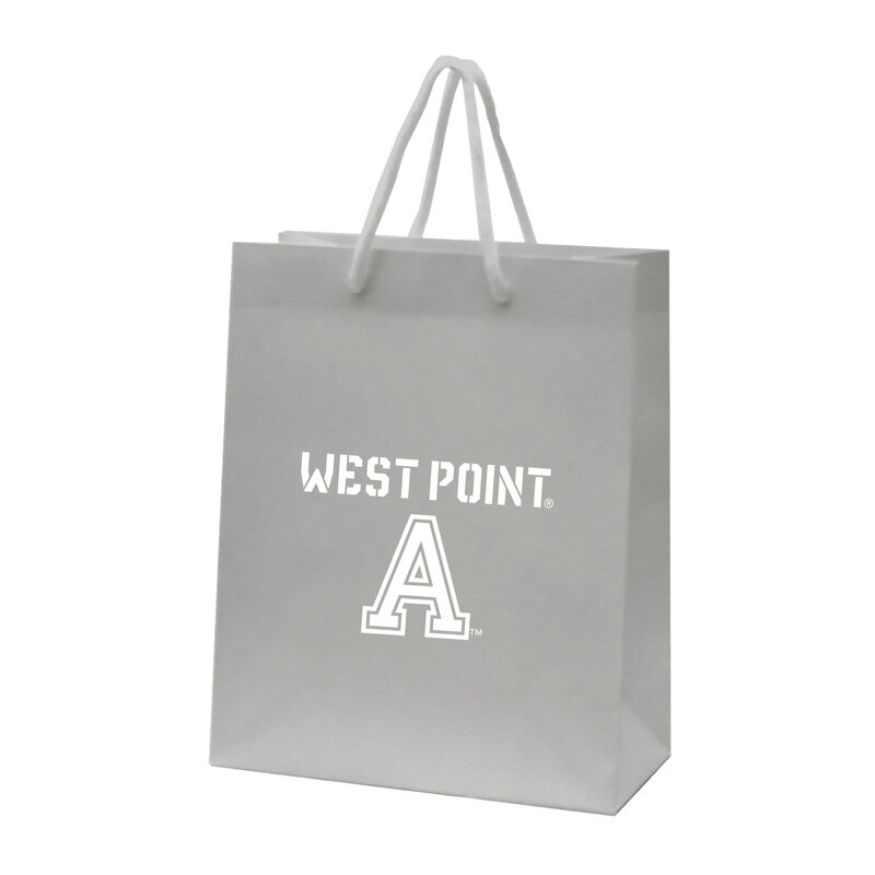 Silver West Point Gift Bag,  with Block "A",  8" by 10"