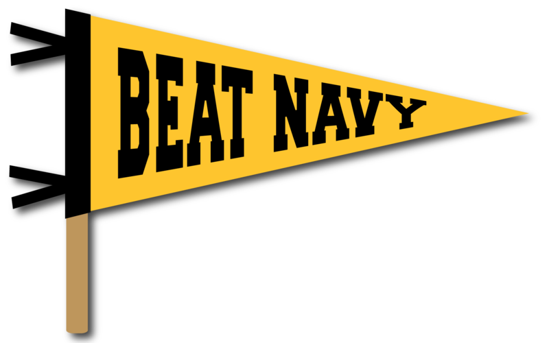 “Beat Navy” Pennant On A Stick