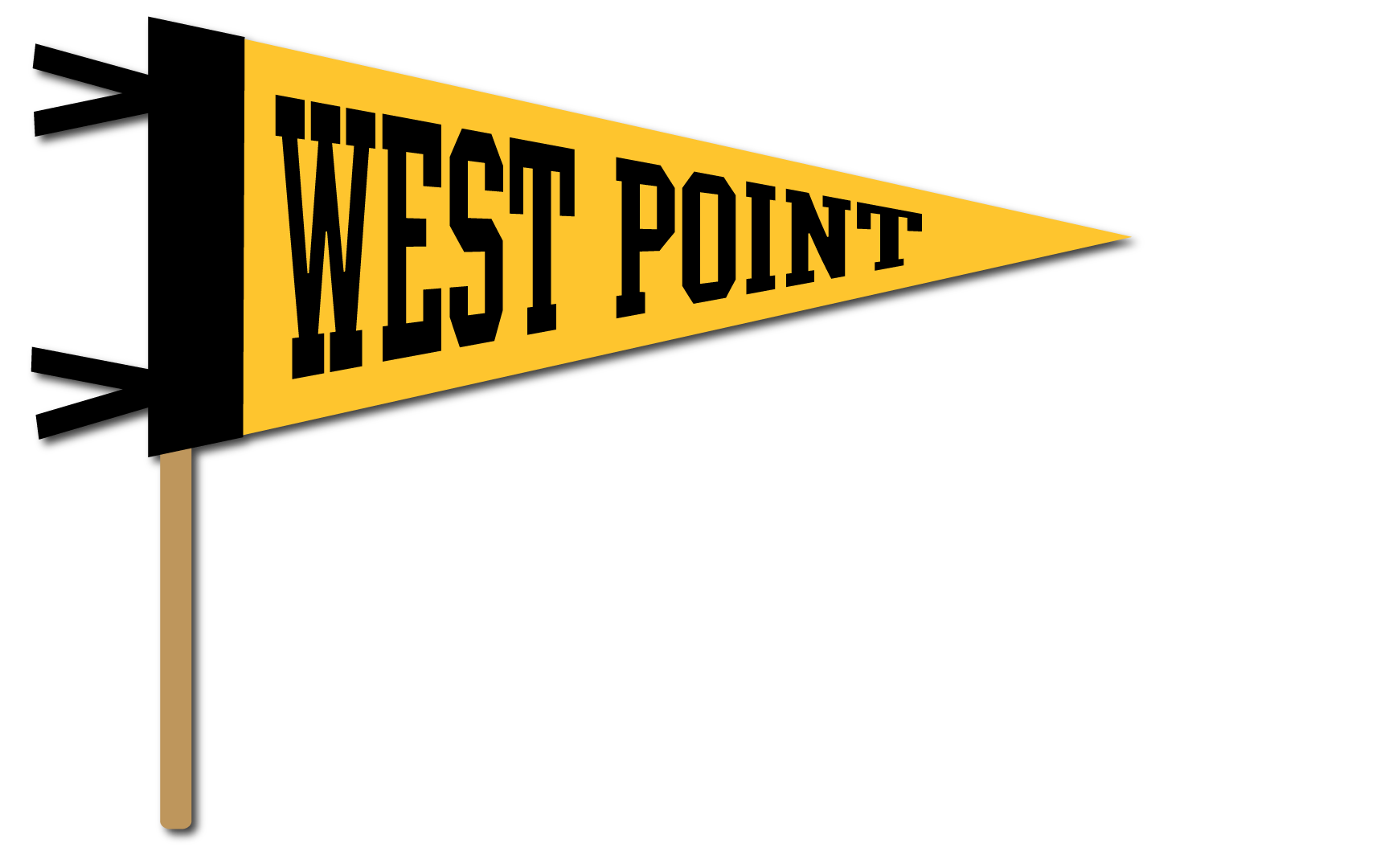 West Point Pennant on Stick