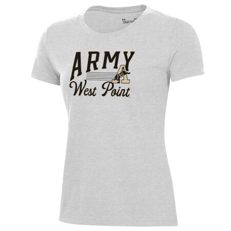 Under Armour Women's Performance Cotton Tee, Army/W PT