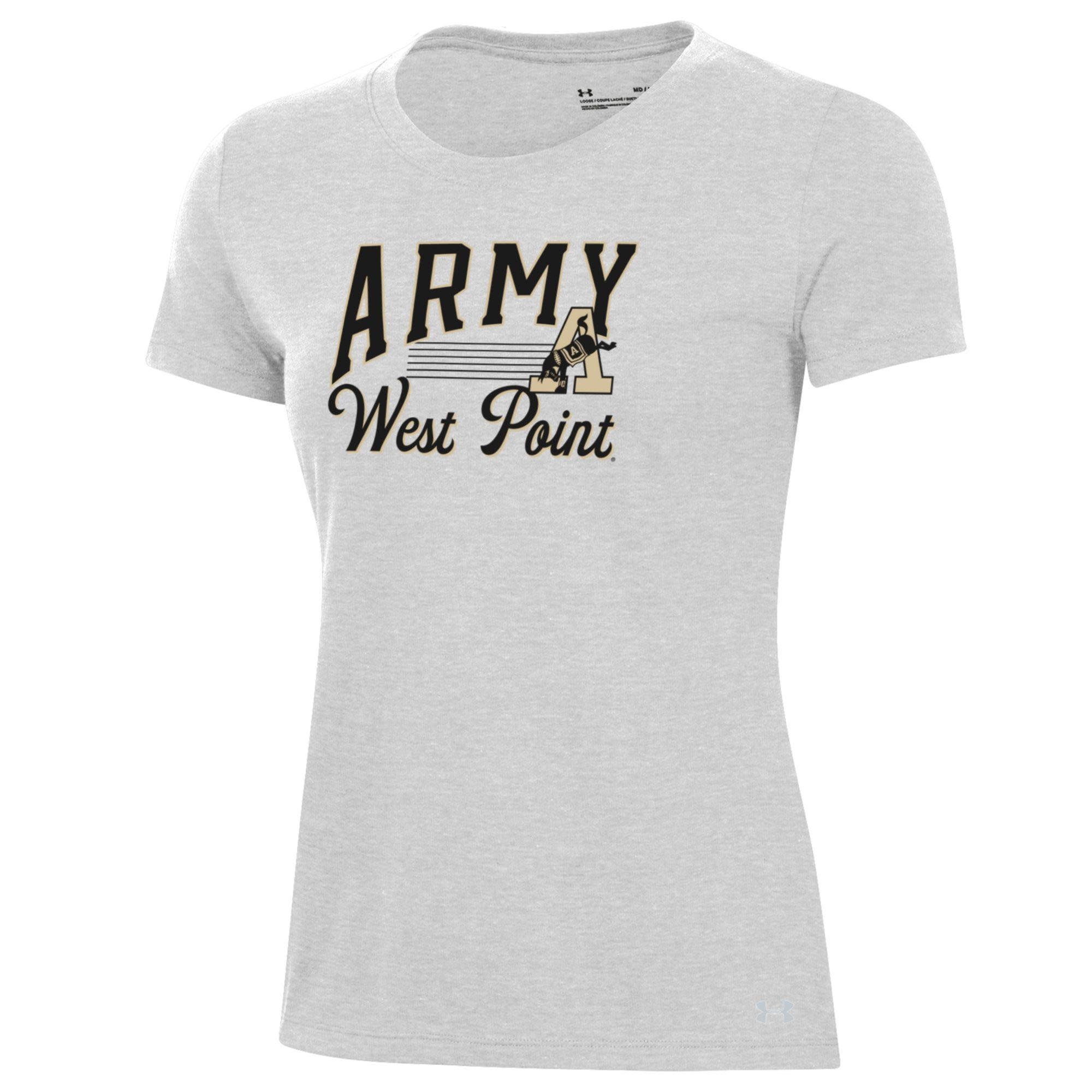 Under Armour Women's Performance Cotton Tee, Army/W PT