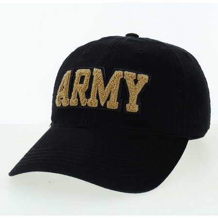 League Collegiate ARMY Applique Baseball Cap, Black
