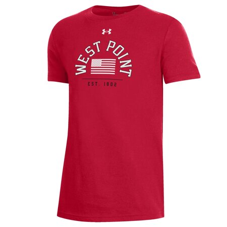 Under Armour Youth West Point Tee with American Flag