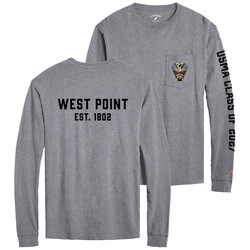 League Collegiate West Point Class of 2027 Crest L/S Pocket Tee