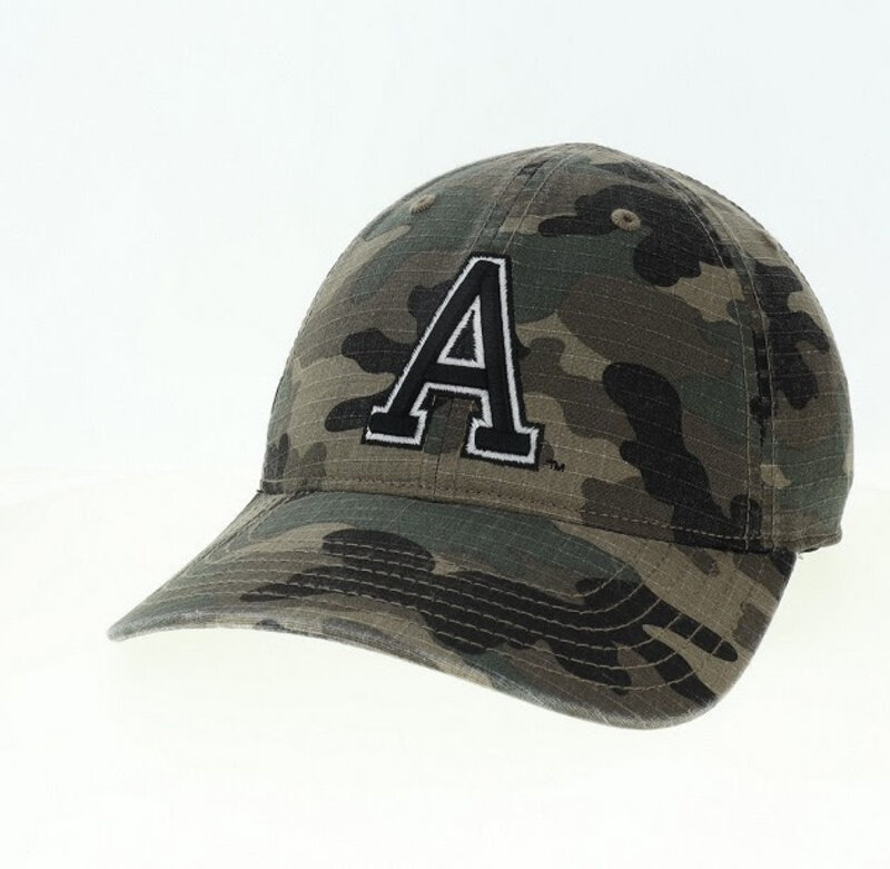 League Collegiate Camo  Baseball Cap, Army "A"