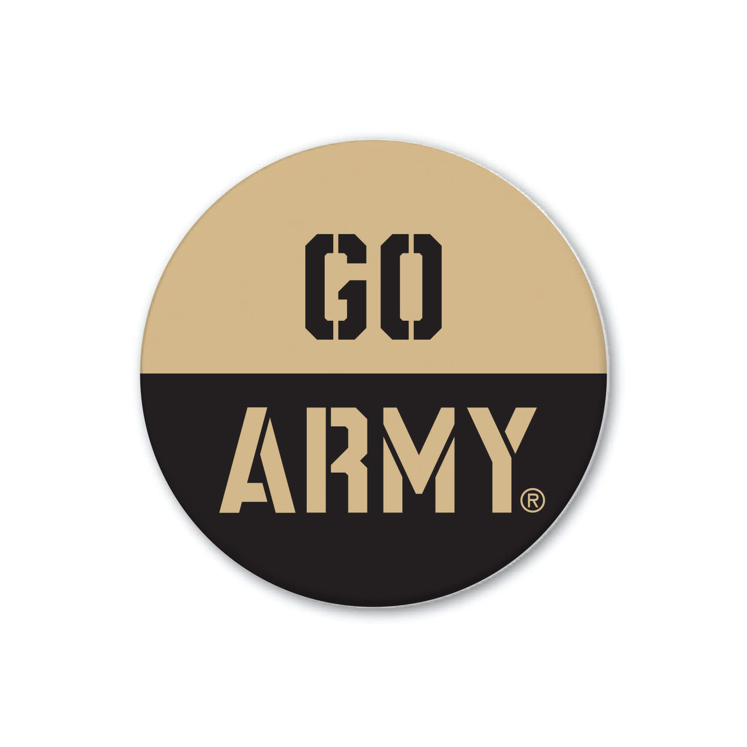"Go Army" Round Button 2.25in