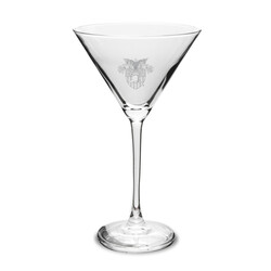 West Point Crest Martini Glass, 10 oz