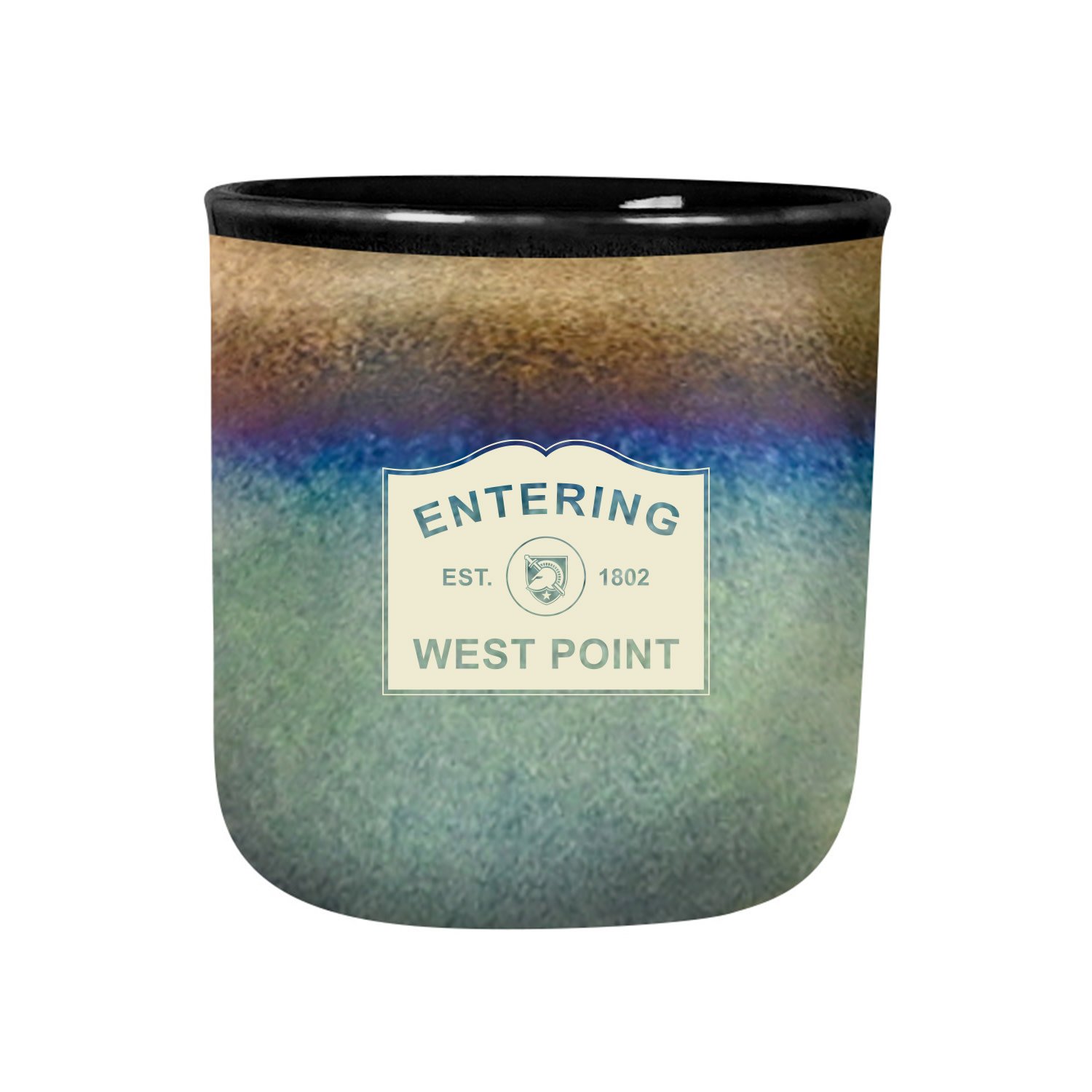 "Entering West Point" Ceramic Crock, 15 ounce, Ombre