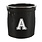 West Point Two Quart Crock, Black, Army "A"