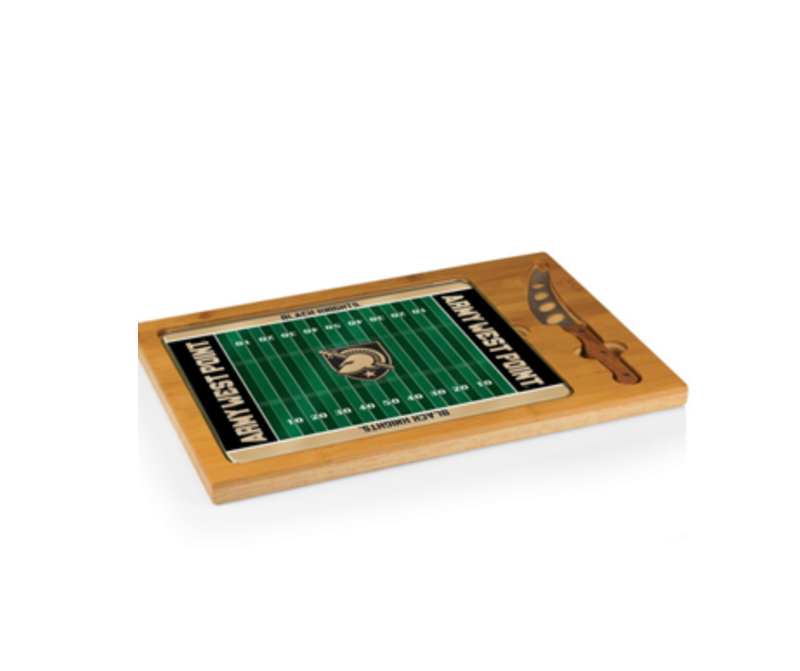 Army/Black Knight Icon Glass Top Cutting Board and Knife Set