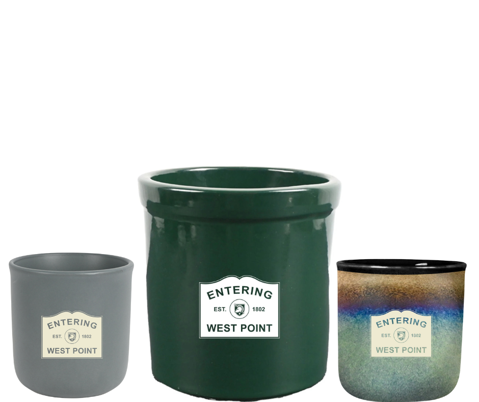"Entering West Point" Ceramic Crock, 15 ounce, Ombre