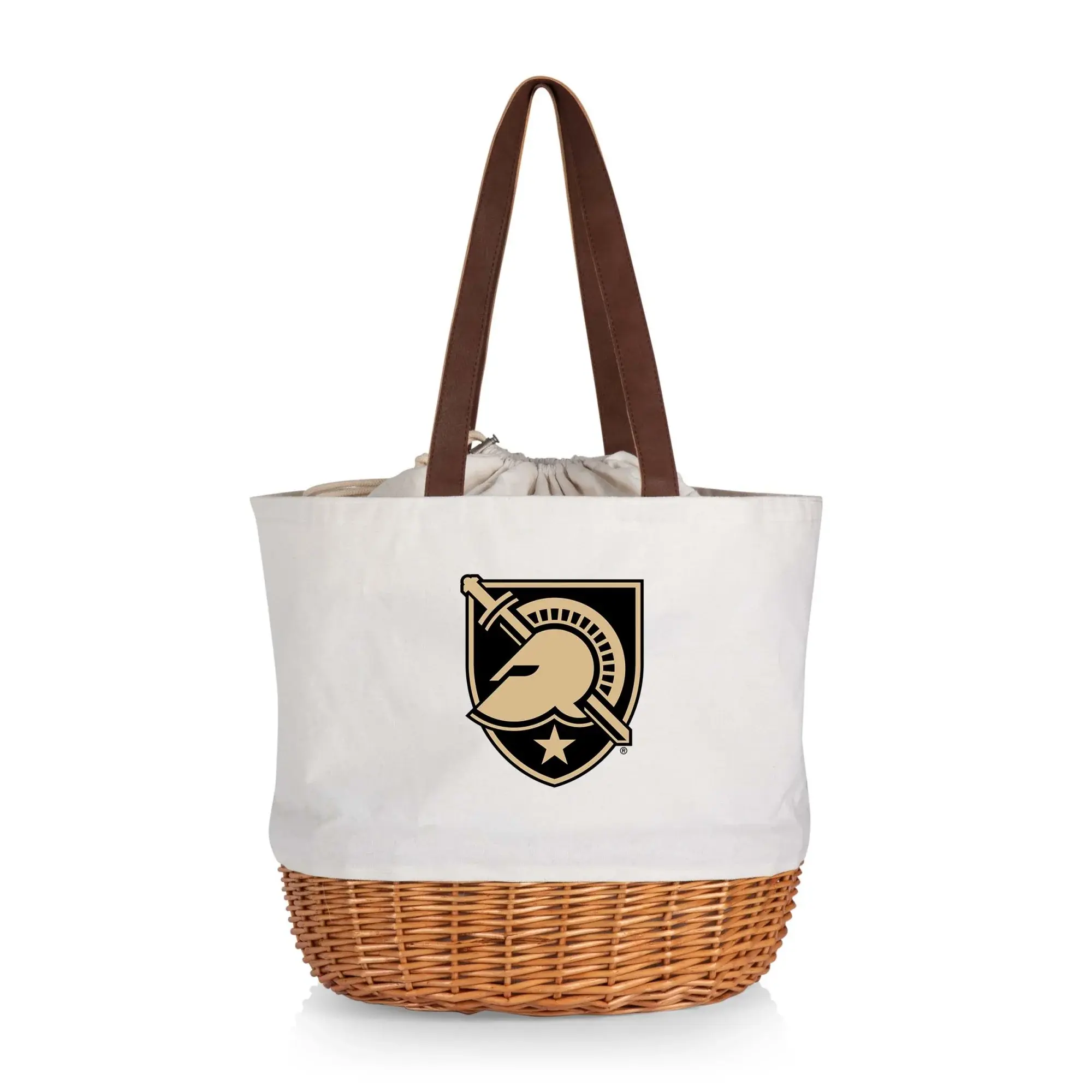 West Point Black Knights Canvas & Willow Basket Tote