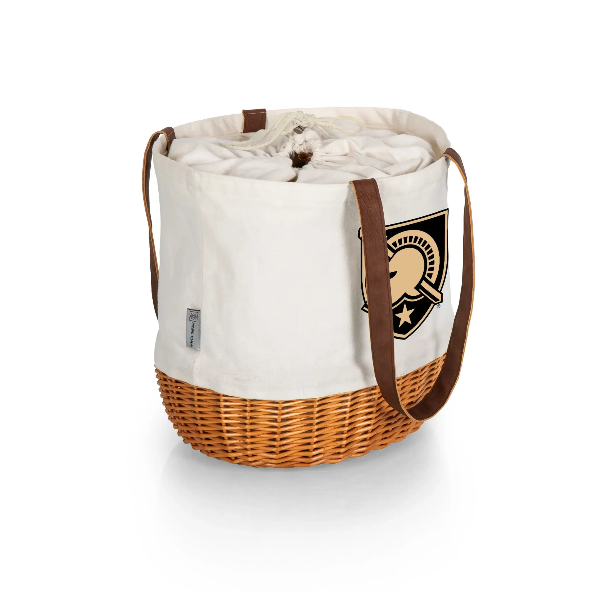 West Point Black Knights Canvas & Willow Basket Tote