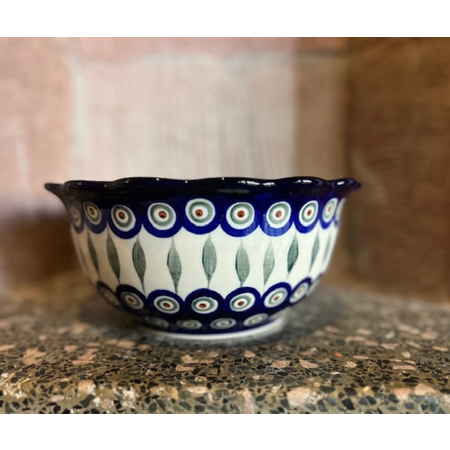 Ruffled Edge Bowl, Large, Web Only, Polish Pottery (#628)