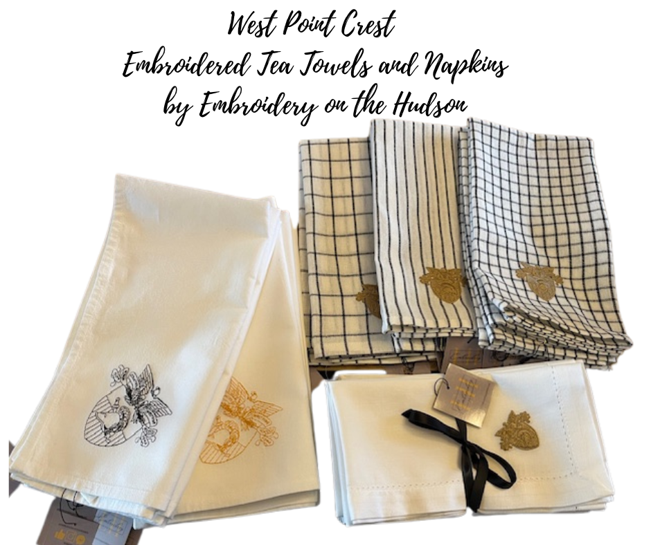 West Point Crest Embroidered Napkins, Set of Four