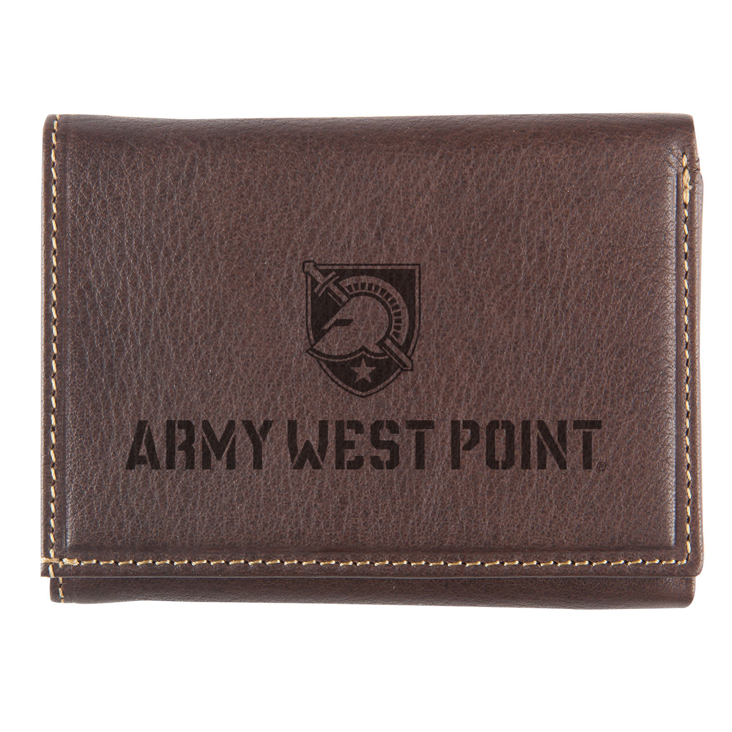 Contrast Stitch Trifold Wallet/Army West Point