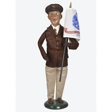 Byers' Choice Army Soldier Caroler, African American, 13 inch
