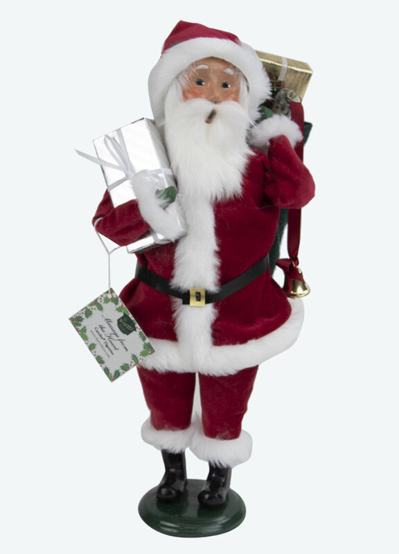 Message Red Velvet Santa Caroler, Byers' Choice Ltd.