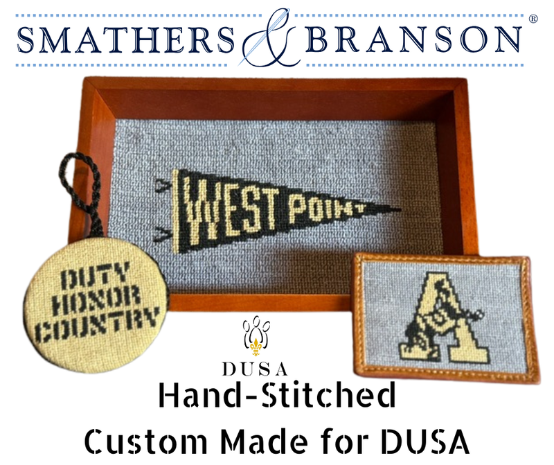 Smathers and Branson West Point Valet Tray, Hand-Embroidered