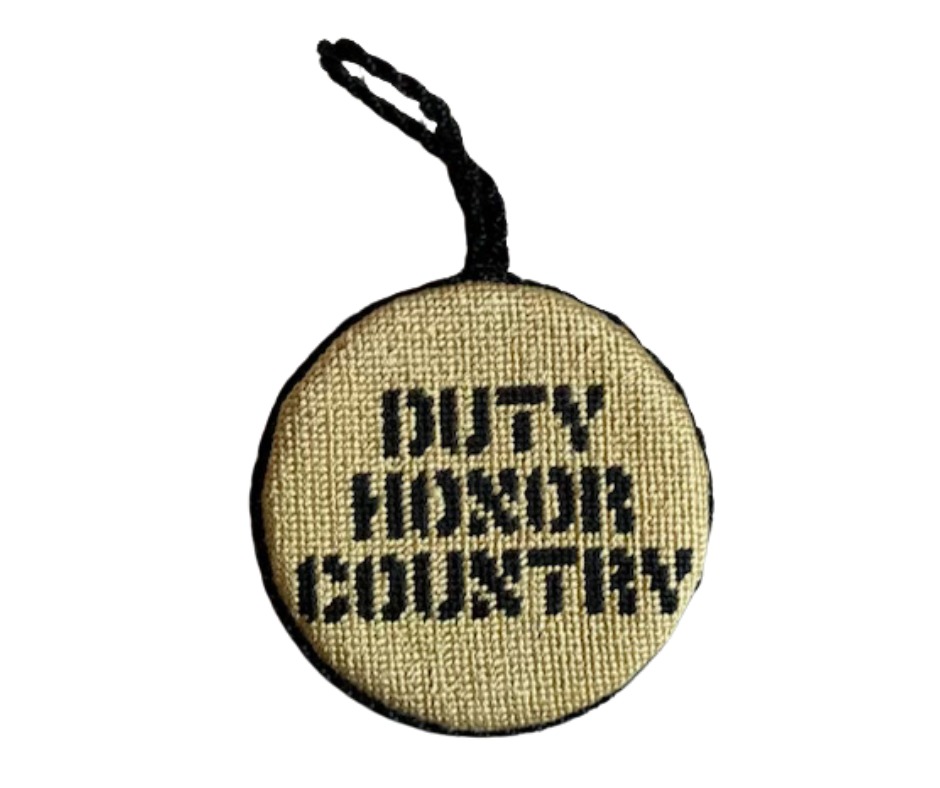 Smathers and Branson Duty, Honor, Country Ornament, Hand-Embroidered