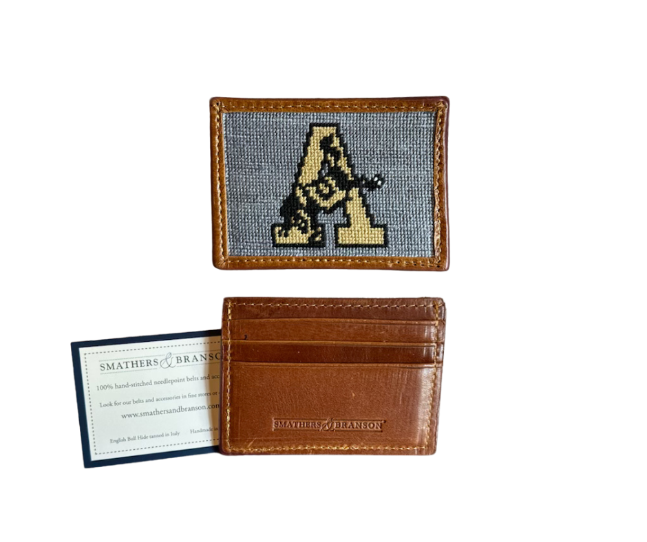 Smathers and Branson Kicking Mule Credit Card Wallet, Hand-Stitched