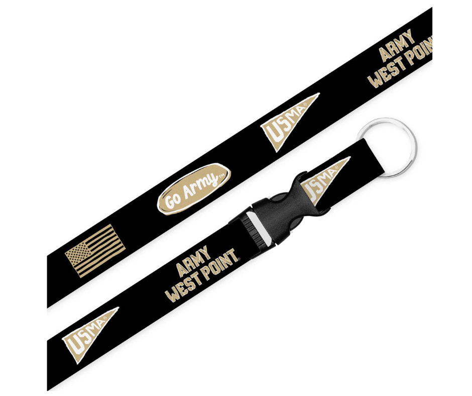 West Point 3/4"Sublimated Lanyard with Detatchable Bucket and Large Split Ring