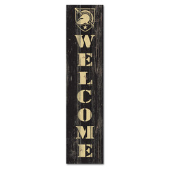 Welcome/with W PT Shield, Porch Leaner Sign, 10.5" x 47", Wooden