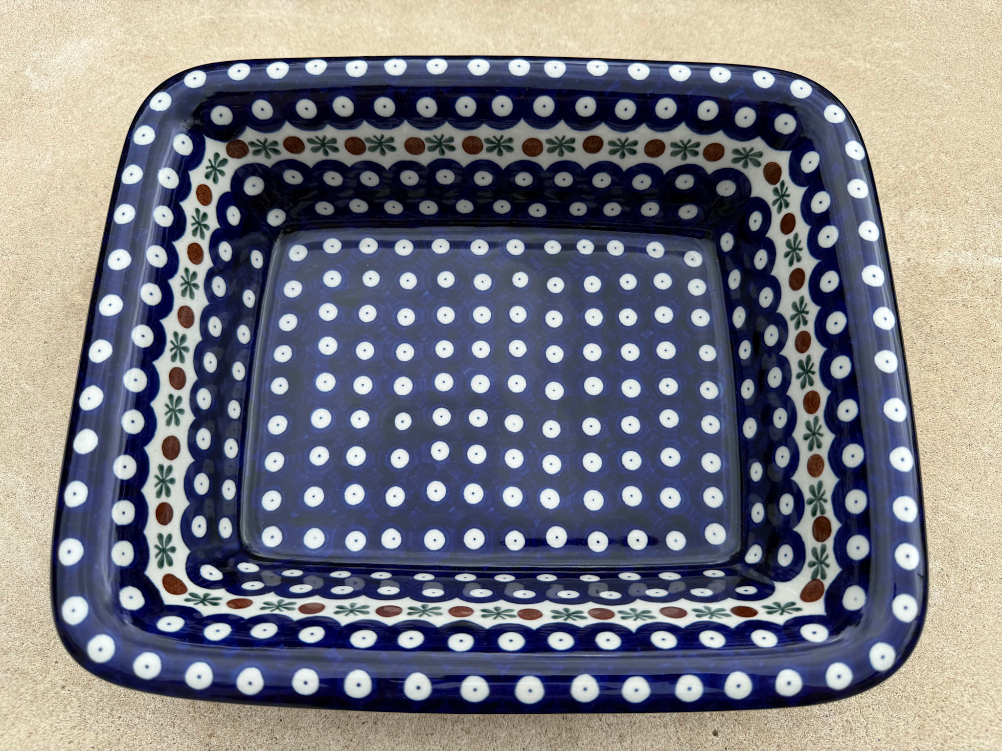 Rectangular Baker, Lasagna Baker (Small), Polish Pottery, 10 x 8 (856)