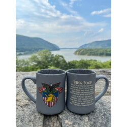 Ring Poop/USMA Crest Gray Matte Mug